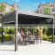 Automatic scaling Electric shutter aluminium alloy sunshade shelter with LED Light outdoor tents gazebos