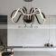 HUAYI New Model Art Style Home Villa Living Room Decoration Iron LED Modern Pendant Light