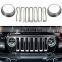 Headlight Circle of Front Grille For Jeep Wrangler JL