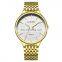 LONGBO 80302 Wholesale Womens Gold Watch Stainless Steel Strap Men Lovers Wrist Watch Bracelet Clock