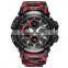 SMAEL 1708 Camouflage Silicone Sport Digital Analog Watch Men Water Resister Week Chronograph Watches