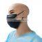 Type IIR 99% filterate black surgical facemask 3 ply  disposable medical face mask black masker face