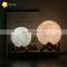 3D Moon Lamp с 3D-печатью, 16 RGB-цветами и пультом дистанционного управления