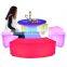 glowing outdoor garden patio event party nightclub hotel luminous plastic furniture table chair stool set with led RGB lighting