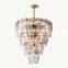 Indoor Decoration Round Lattice Collection's Interlocking Planes  Glass Chandelier Rotating Staircase Living Room Lighting