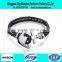 wholesale custom design cotton cords bracelet with metal connector