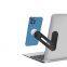 ABS magnetic laptop phone holder adjustable portable laptop side mount clip cellphone holder for laptop monitor