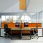 Orange 4 seat Office Cubicles with Wooden , Glass walls Partition for sale ( SZ-WS454)