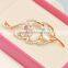 Fashion Women Jewelry Leaf Shape Opal Rhinestone Brooch