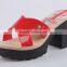 fashion lady shoes 2015 high heel slipper shoes pvc jelly slipper comfortable insole shoes