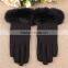 lady fashion fur cuff glove