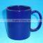 Ceramic dark blue porcelain glaze mug for coffee
