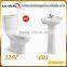 Hot sale two piece toilet and wash basin set/sanitary ware ceramic bathroom suite