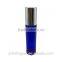 10ml Blue Glass Roller Bottles With Metal Roll On Inserts & Silver Caps