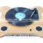 2016 OKN-028 Portable yellow board wooden turntable player usb pc encoding turntable record player