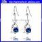 Women's Blue Heart Earring 925 Sterling Silver Blue Sapphire Stud Earrings