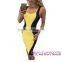 Gray Spaghetti long Straps ladies Ribbed Cutout wholesale jersey dress