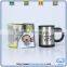 16 OZ Novelty Silver Tone Dual-wall Self Stirring Coffee Mug