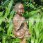 Resin happy monk garden statues
