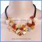 Wholesale Fashion Handmade Agate Jade Semi Precious Gemstone Flower Choker Necklaces GN-DQ039