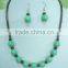 crochet simple statement necklace with natural gemstone