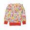 ( F3208 ) cream 18M-6Y New spring children clothes cartoon printed baby girl cotton hoody for kids