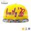 fashion 100% acrylic womens 6 panel floral brim cap