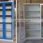Modern furniture KD metal glass door bookcases cabinet with adjustable shelves