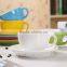 color glazed ceramic cappucino coffee cup