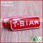 Custom red silicone pvc tags labels for shirt suitcase shoes
