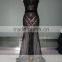 ASAM-06 Sparkly Sequins Appliques Sleveless V-neck See Through Evening Dresses