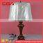 Ployresin white and black table lamp
