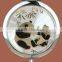 hot selling cheap small round shape two-sided metal 2x magnification personalized cosmetic mirror