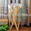 High quality round home foldable laundry storage basket with wood