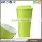 Double wall plastic coffee mug logo reusable with lid