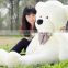 creative hot-selling lovely kids birthday present white brown pink bowknot plush teddy bear toy doll