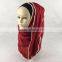 2016 new style long plain pearl cotton hijab chain scarf solid wrap 180*70 cm