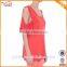 Latest Designer Black Fashion Hottest V-Neck Women Shirt Blouse