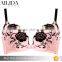 Wholesale Gorgeous Women's Push Up Bra Set Soft Cup Embroidered Underwear Set