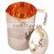 IndianArtVilla Designer Steel Copper Jug Pitcher 2000 ML - Storage Drinking Water Home Hotel Restaurant Good Health Benefit Yoga