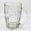 New design cheap beer cup with handle glass cup with handle for tableware