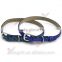 Baby blue glitter leather cats collar wholesale, shining blue leather cat collar