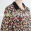 F5W11017 2016 Latest Fashion Printed Blouse Women Contrast Collar Dress Shirt
