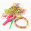 colorful rainbow silicone elastic loom bands for promotional gifts