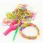 colorful rainbow silicone elastic loom bands for promotional gifts