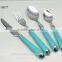 Funny Colorful Plastic Handle Stainless Steel Cutlery Set KX-P077