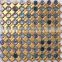 JY-G-100 Luxury decoration materials Coloured glaze beads mix gold electroplate stone mosaic Villa interior and exterior mosaic