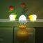 BBY-1502Y4 new design LED mushroom night light with sensor