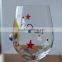 Handmade Christmas wine glass cup with color box for gift from Bengbu Cattelan Glassware Factory