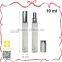 Simple is beautiful cylinder clear glass bottle 10ml pump sprayer